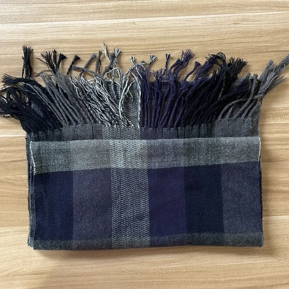 Rainforest classic winter scarf with tassels.  Long.  Super soft and warm. - Picture 2 of 5